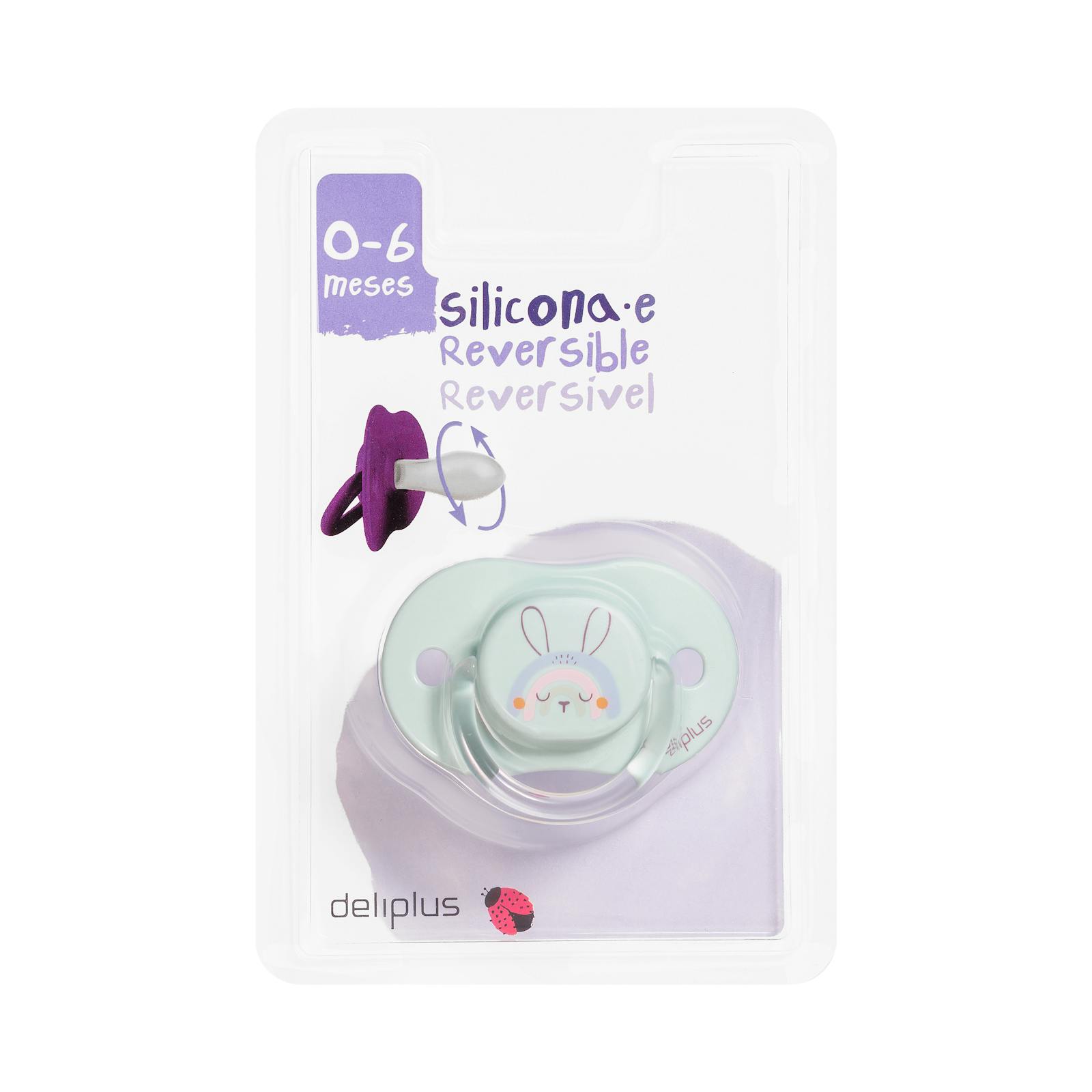 Sucette réversible en silicone Deliplus +0 à 6 mois