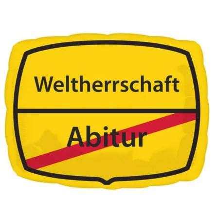 amscan Folienballon Abitur Weltherrschaft