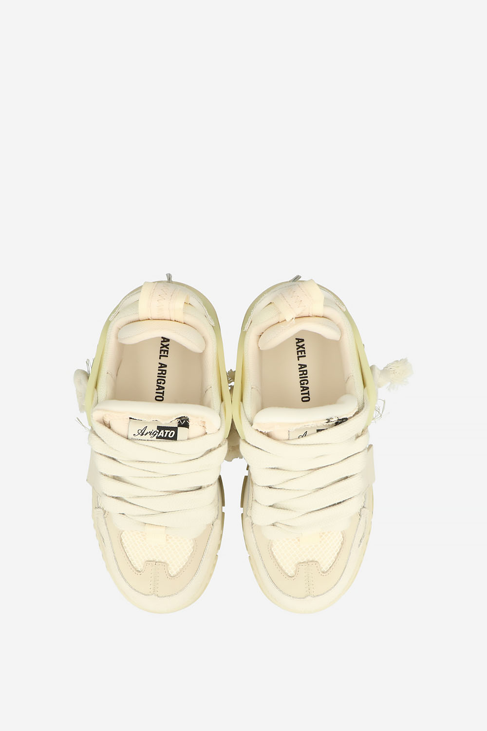 Area patchwork leather sneakers