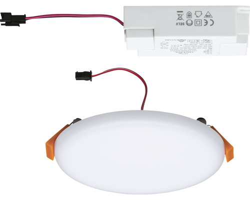LED inbouwpaneel IP44 10W 700 lm 3000K Ø 12,5 cm inbouw Ø 4,5-10 cm Veluna VariFit satijn 12V