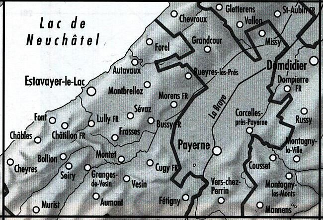 BUNDESAMT - 1184 PAYERNE ECHELLE 1 25 000