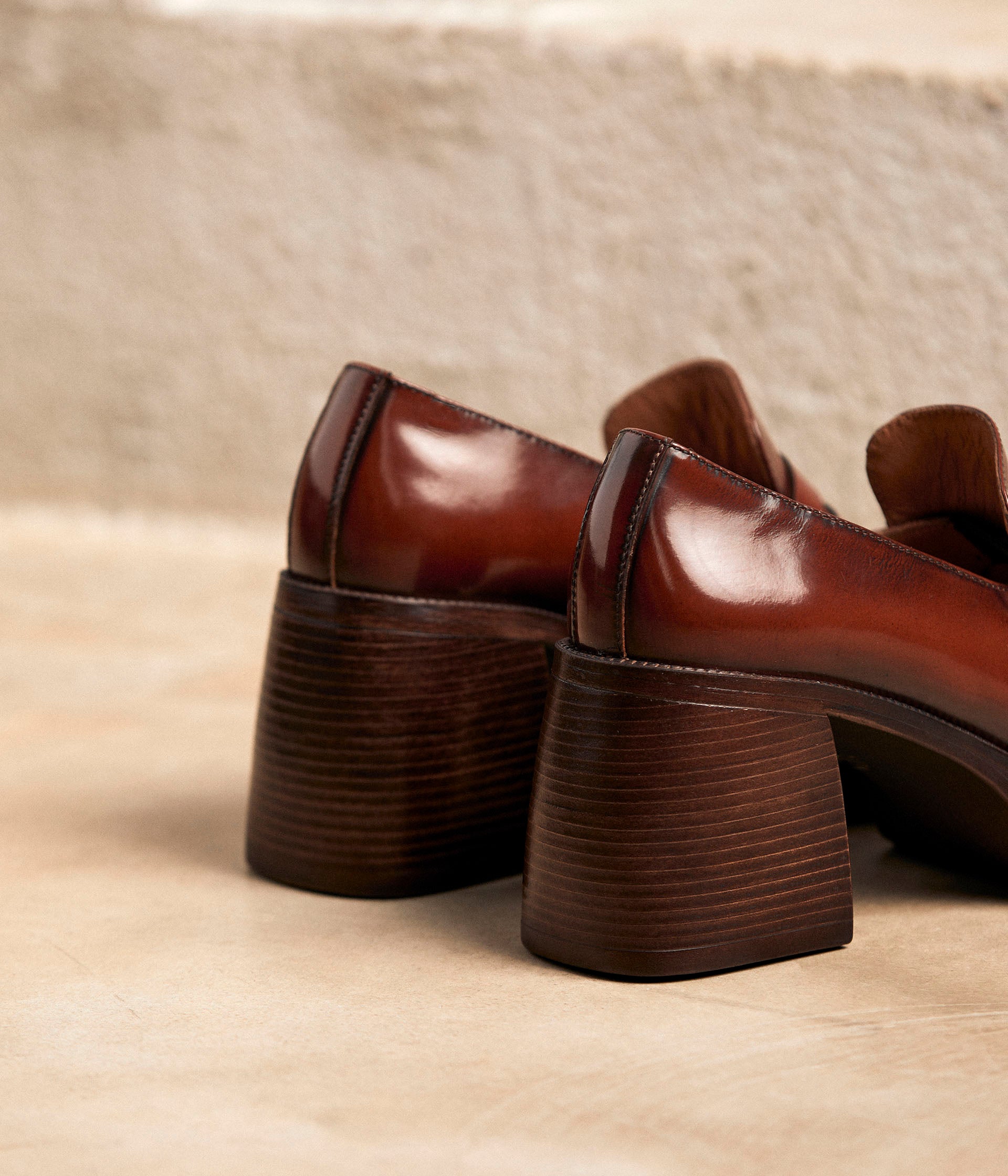 Mocassins marron plateforme Anouch