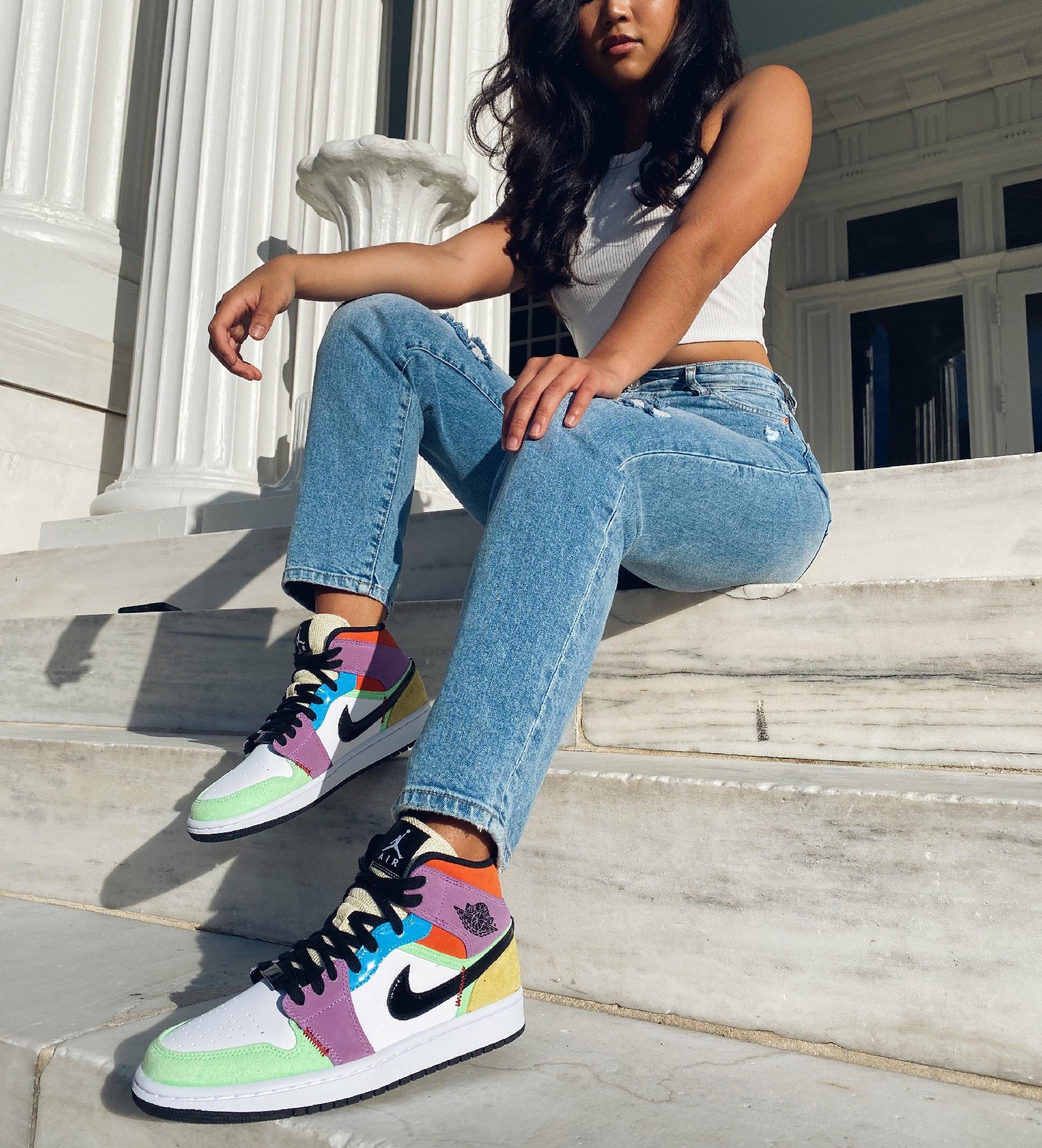 Jordan 1 Mid SE Multi-Color LIGHTBULB (Women Size!!)