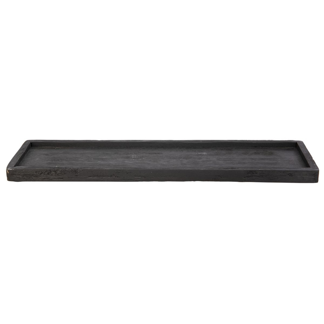 Holztablett - rechteckig - schwarz - ca. 45 x 14 x 2,5 cm