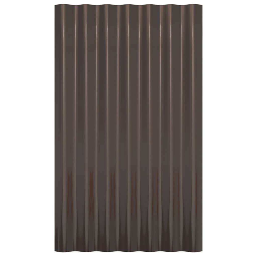 vidaXL Dakpanelen, 12 stuks, gegalvaniseerd staal, 60x36 cm