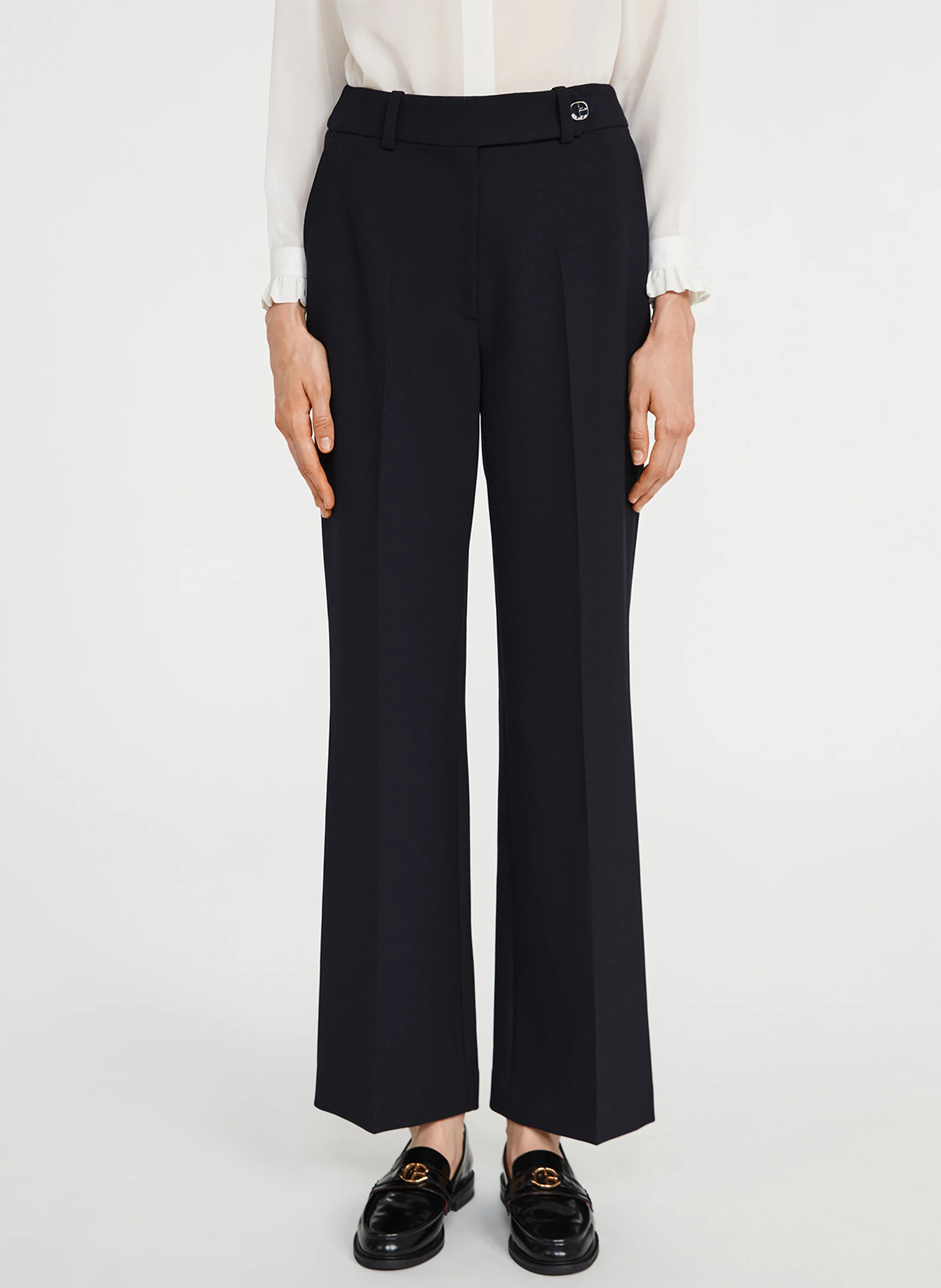 Pantalon flare style chino| Bleu