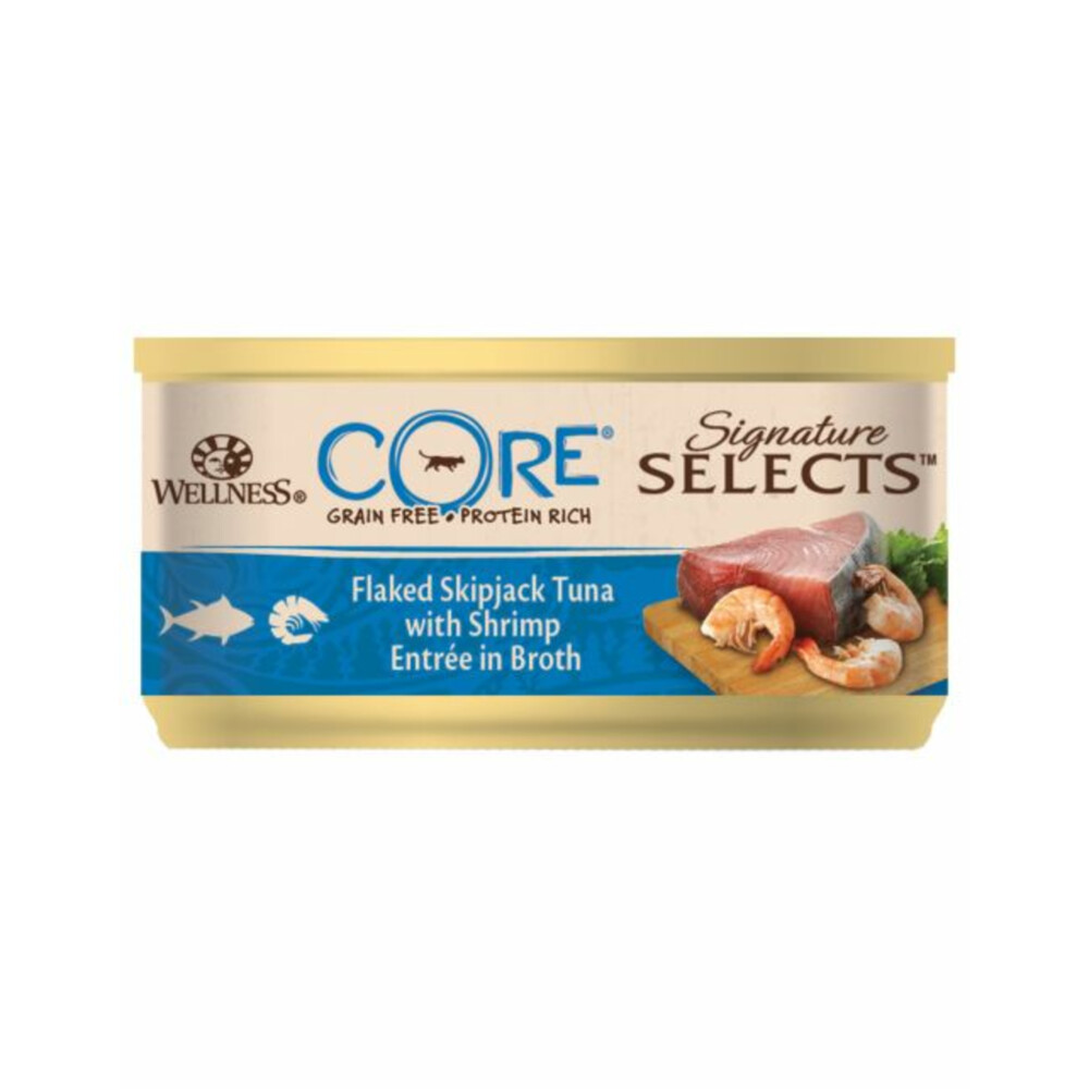 Wellness Core Kattenvoer Signature Selects Flaked Tonijn - Garnaal79 gr