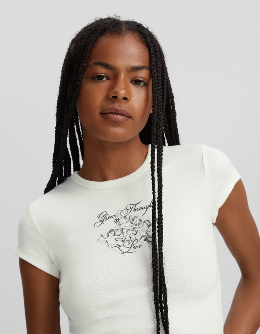 Camiseta de manga curta com estampa