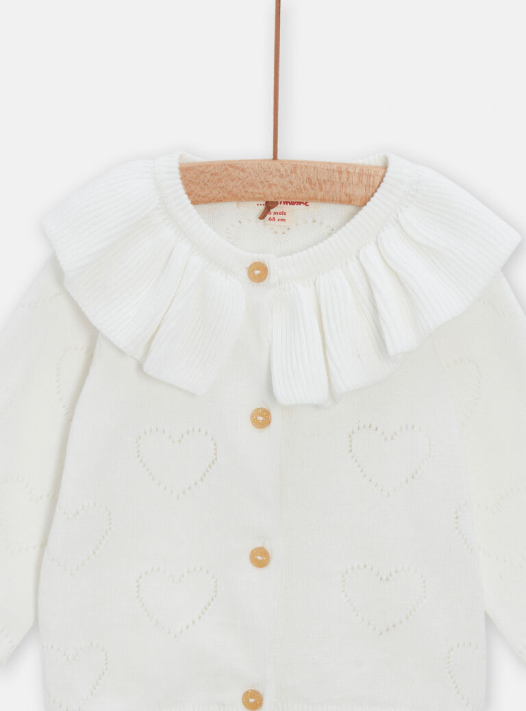 Cardigan à motif cœur pour bébé fille