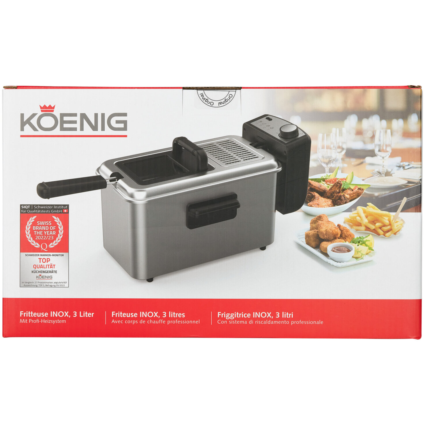 KOENIG Fritteuse Inox 3 Liter
