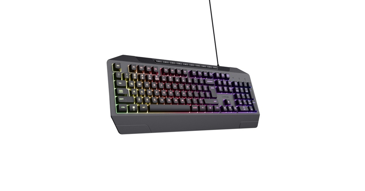 TrustGXT 836 Evocx, gaming toetsenbord  (Zwart, US lay-out, Membraan, RGB)
