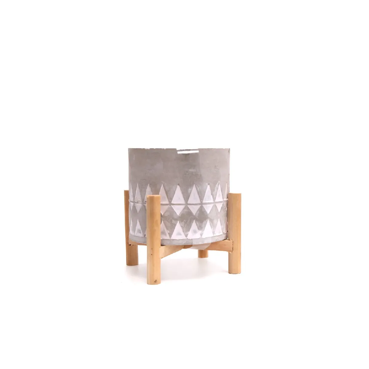 Heart of the Home Bougie Pot Triangle Amy - Gris