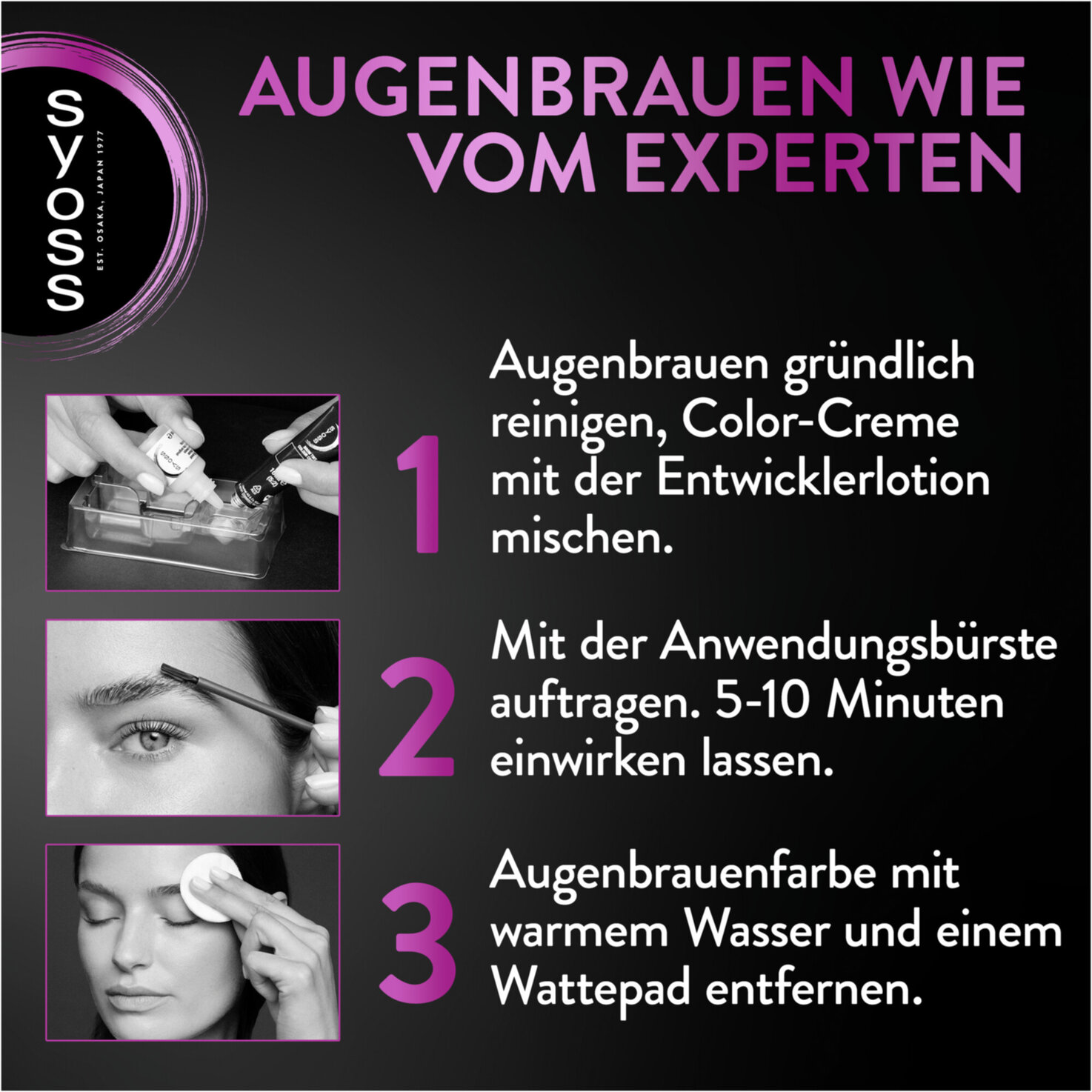 Syoss Augenbrauen-Kit permanente Augenbrauenfarbe