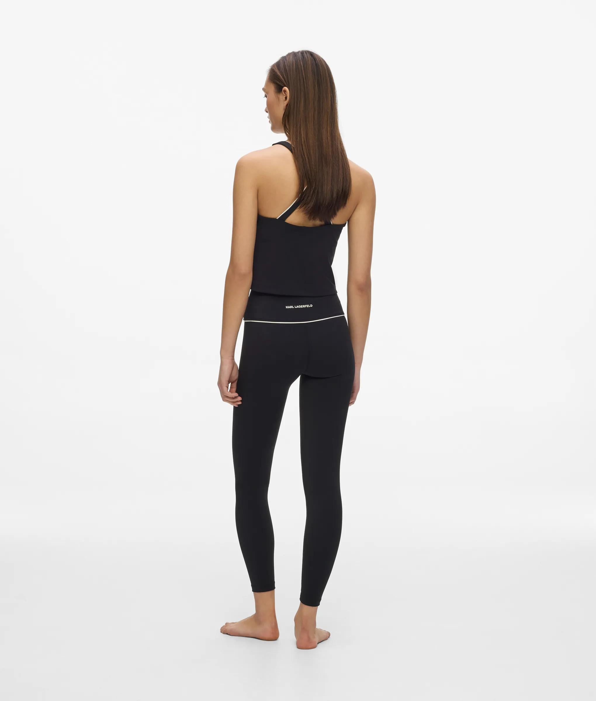 Athleisure legging met contrasterende bies