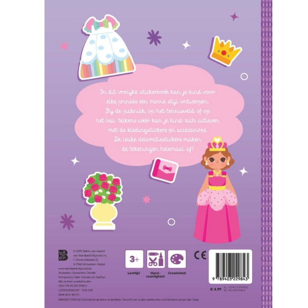 Uitgeverij ballon stickerboek prinsessen