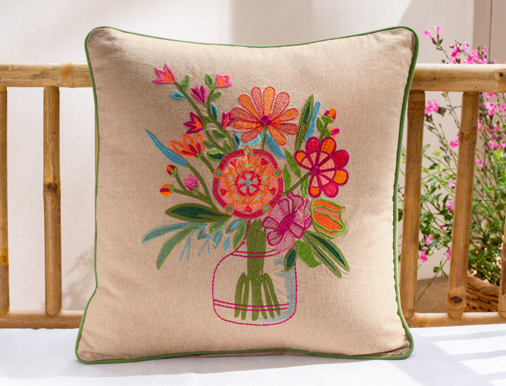 Coussin brodé-Berlingots