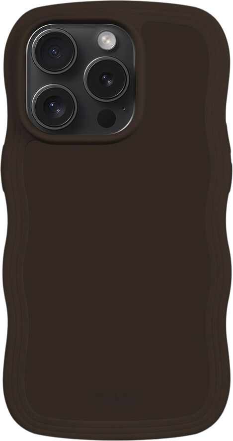 HoldIt Wavy Case iPhone 14 Pro Max Mørkebrun