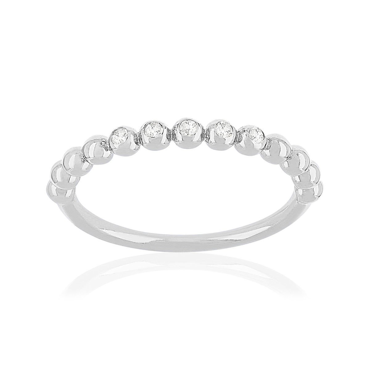 Bague argent zirconias