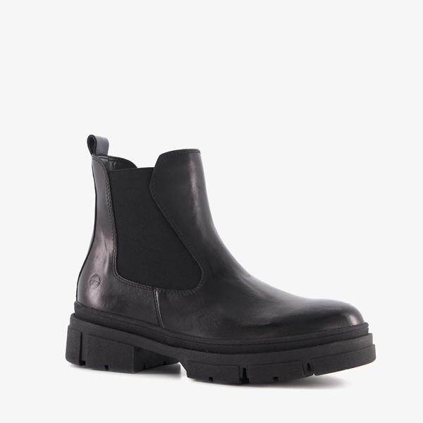 Tamaris leren dames chelsea boots laag