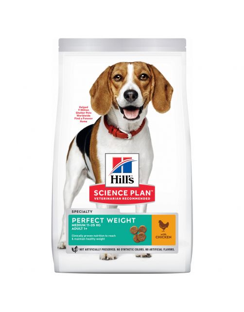 Hill's Canine Perfect Weight Adult Medium Kip - Hondenvoer