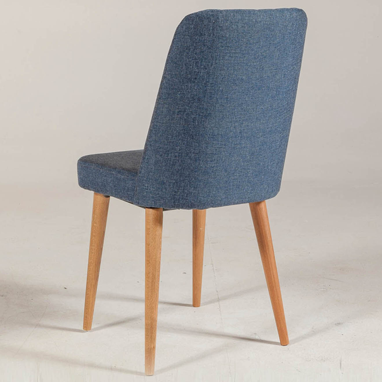 Wooden Art Chaise Vina 1048 pin atlantique/bleu foncé - 46x85x46 cm