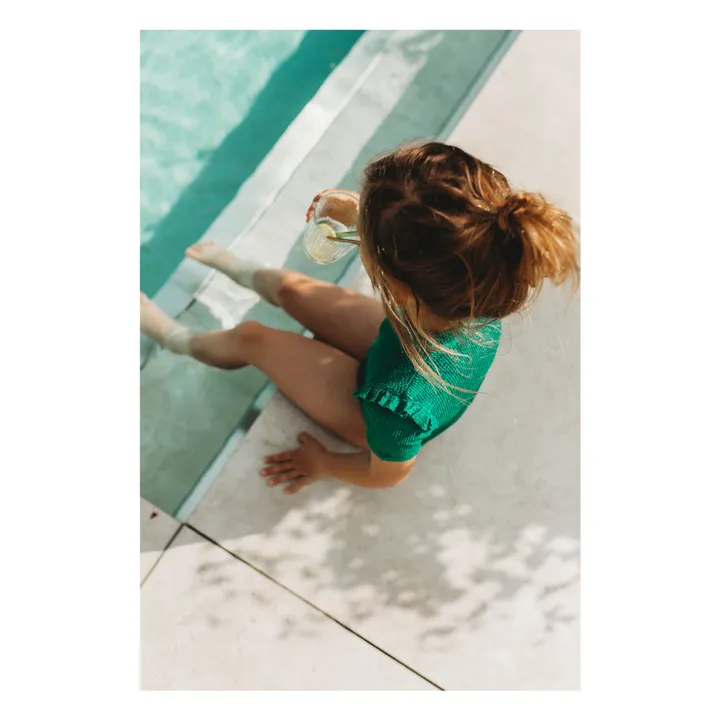 Beachlife Maillot 1 Pièce Manches Courtes Texturé | Vert