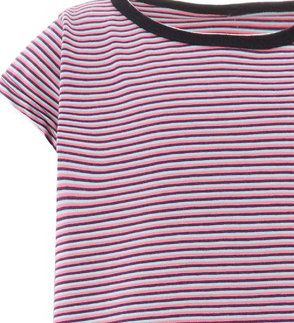 Say-So T-Shirt - Streifen - Pink/Lila/Türkis