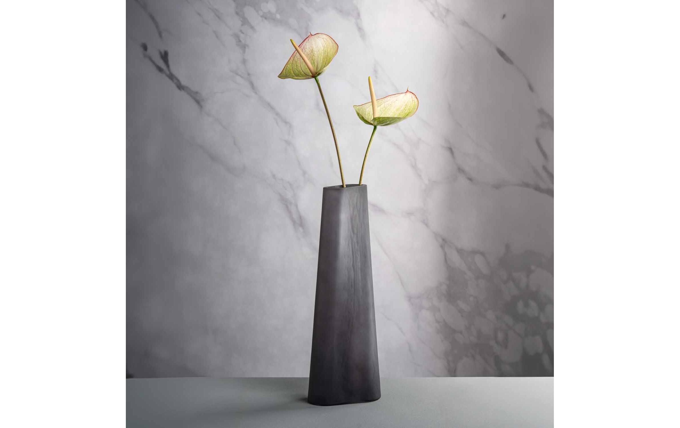 Vase Turno 44 cm, GrauBlumenvase
