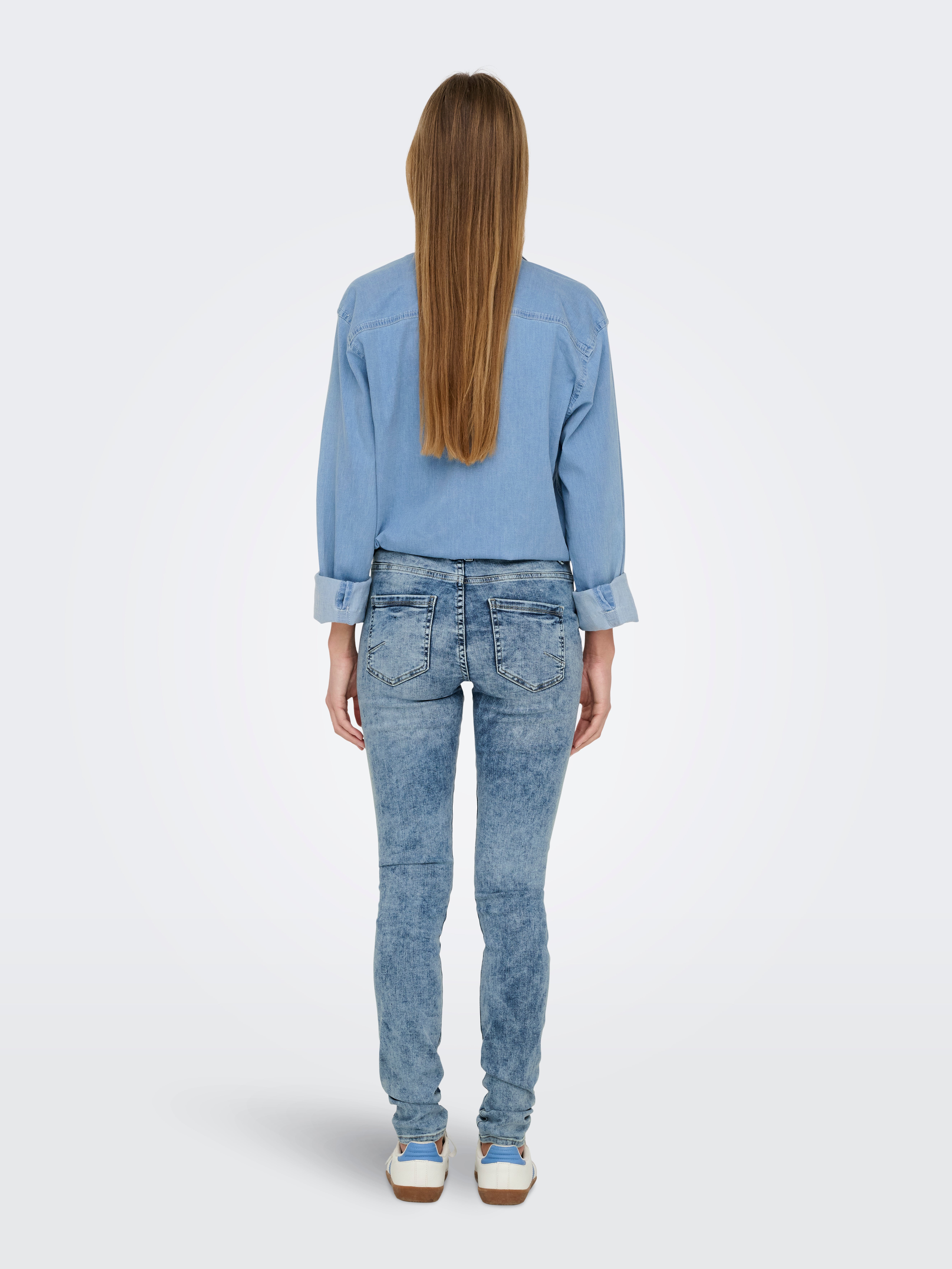 ONLBLUSH Mittlere Taille Skinny Fit Jeans Light Blue Denim