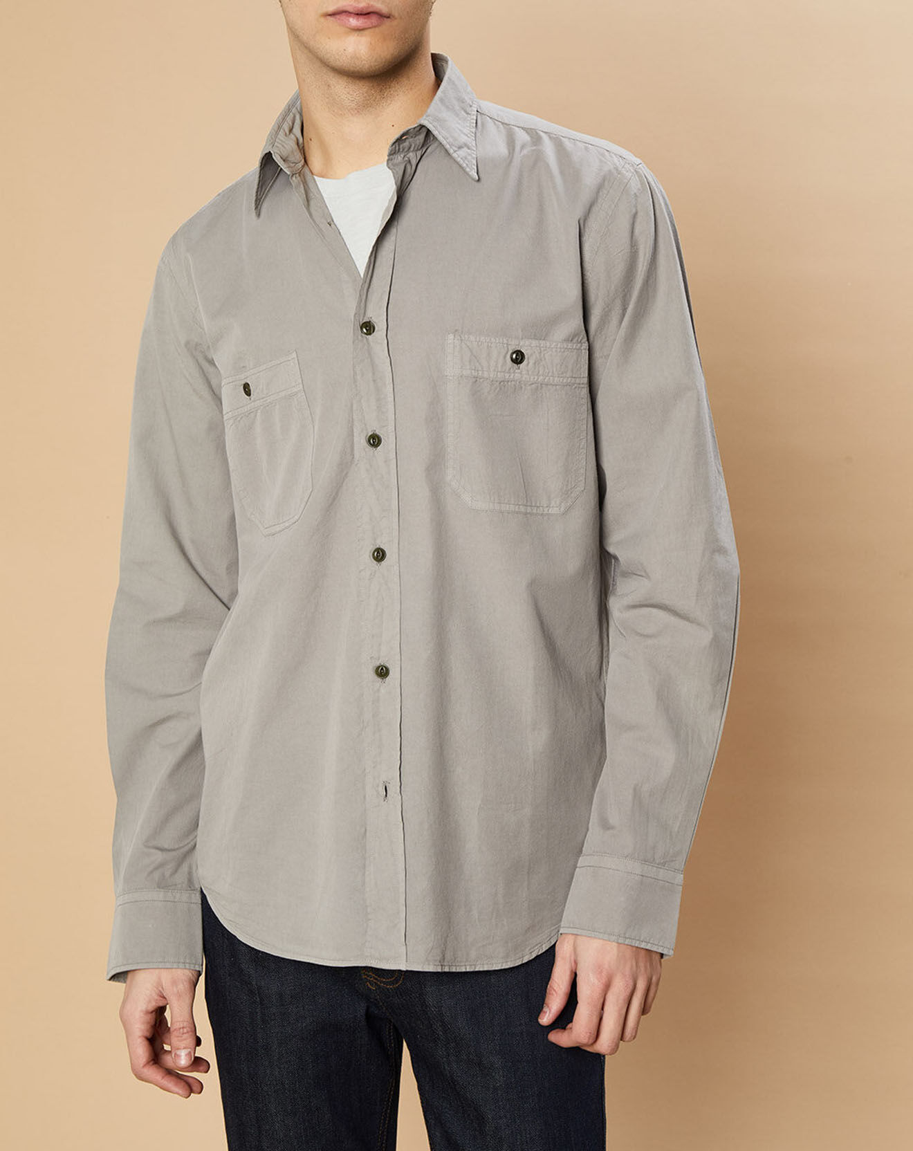 Hartford Chemise Regular Pocket Pat sage