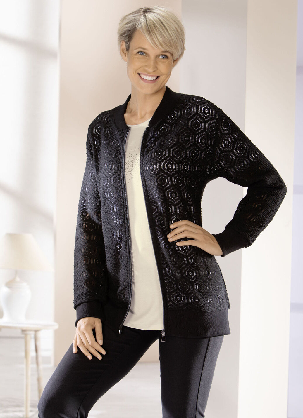 Jacke mit Stehkragen