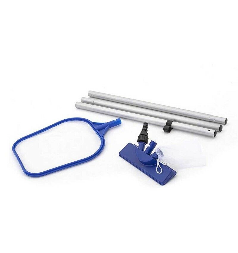 Kit de limpeza de piscina Bestway 58013 com escova e cabeçote.