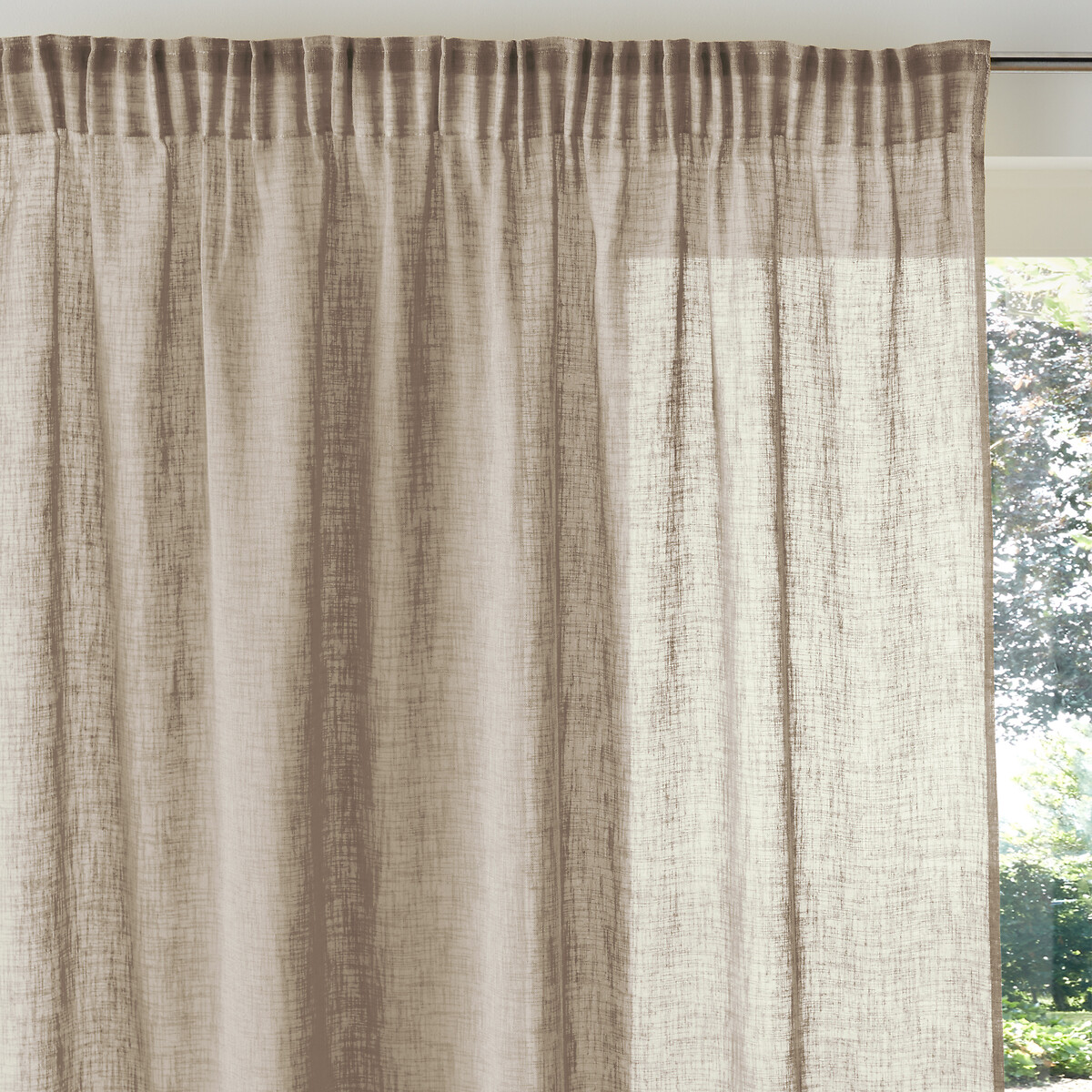 LA REDOUTE INTERIEURS<br>Cortina de vidro com borda franzida, Nyong