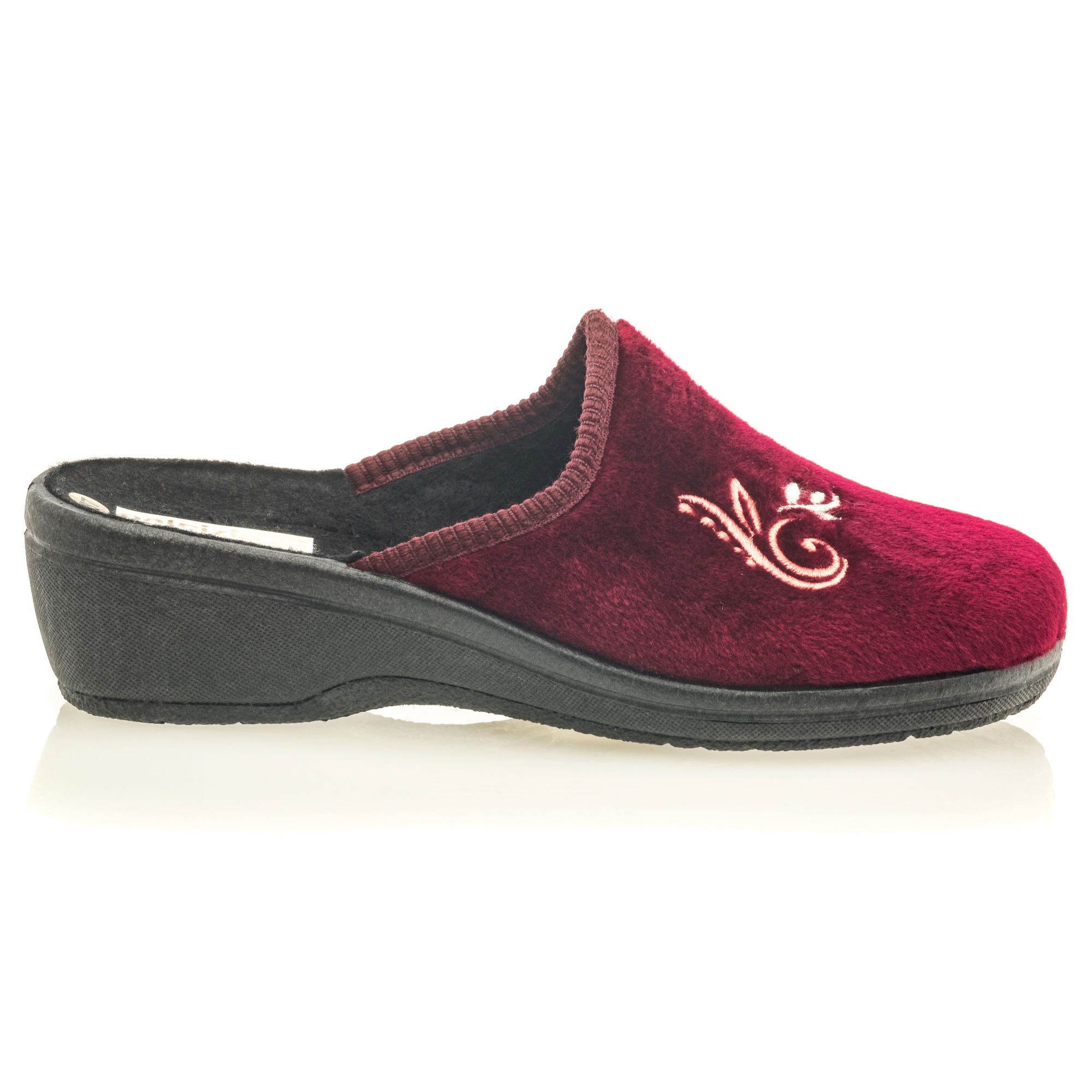 Pantoufles sabots Femme bordeaux