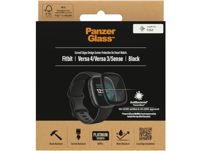 Panzerglass Displayschutz Fitbit Versa 3/4 und Sense Displayschutz für die Fitbit Versa 3/4 und Sense