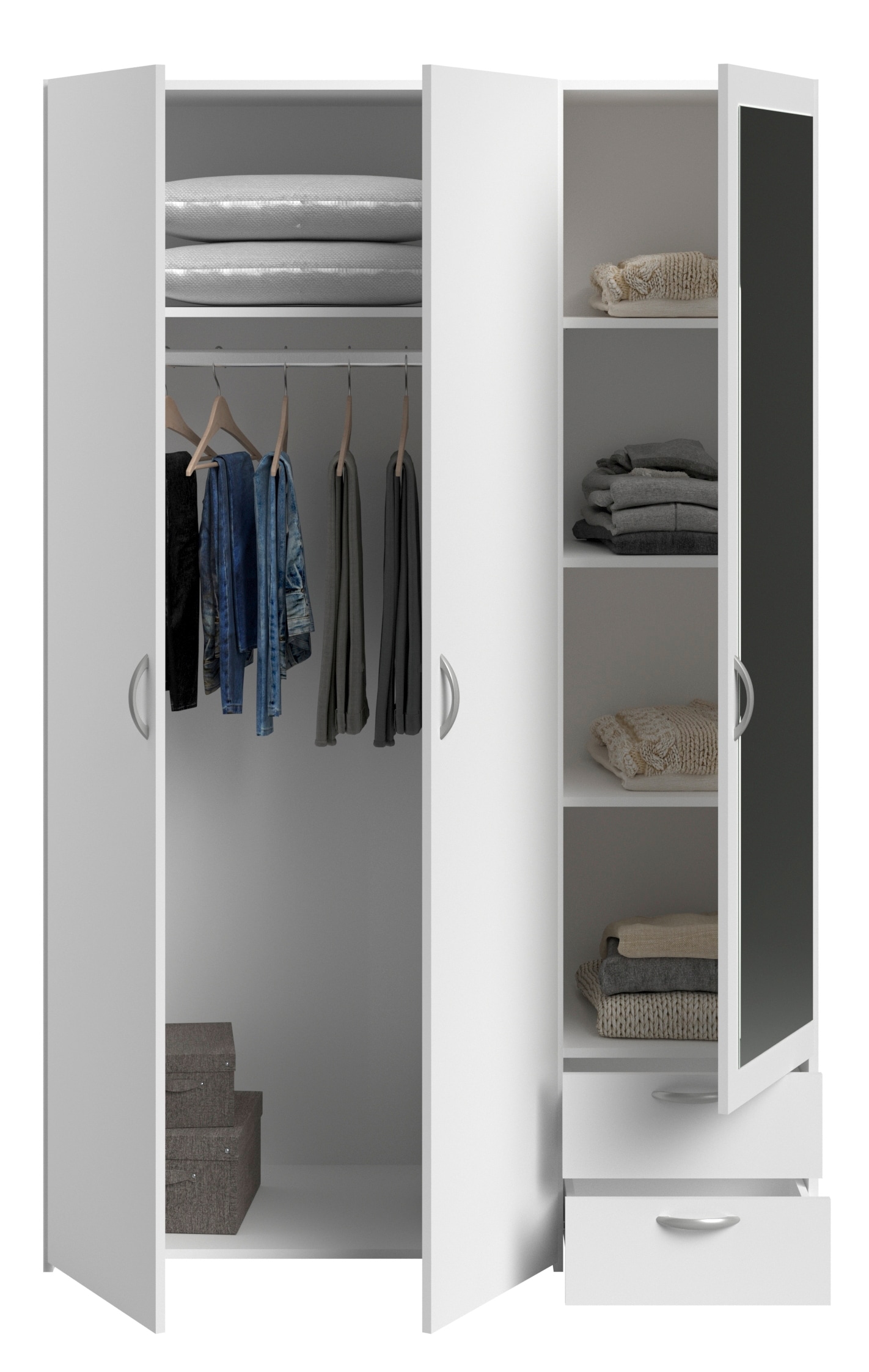 Parisot Kinder-Drehtürenschrank DAILY 4 weiß