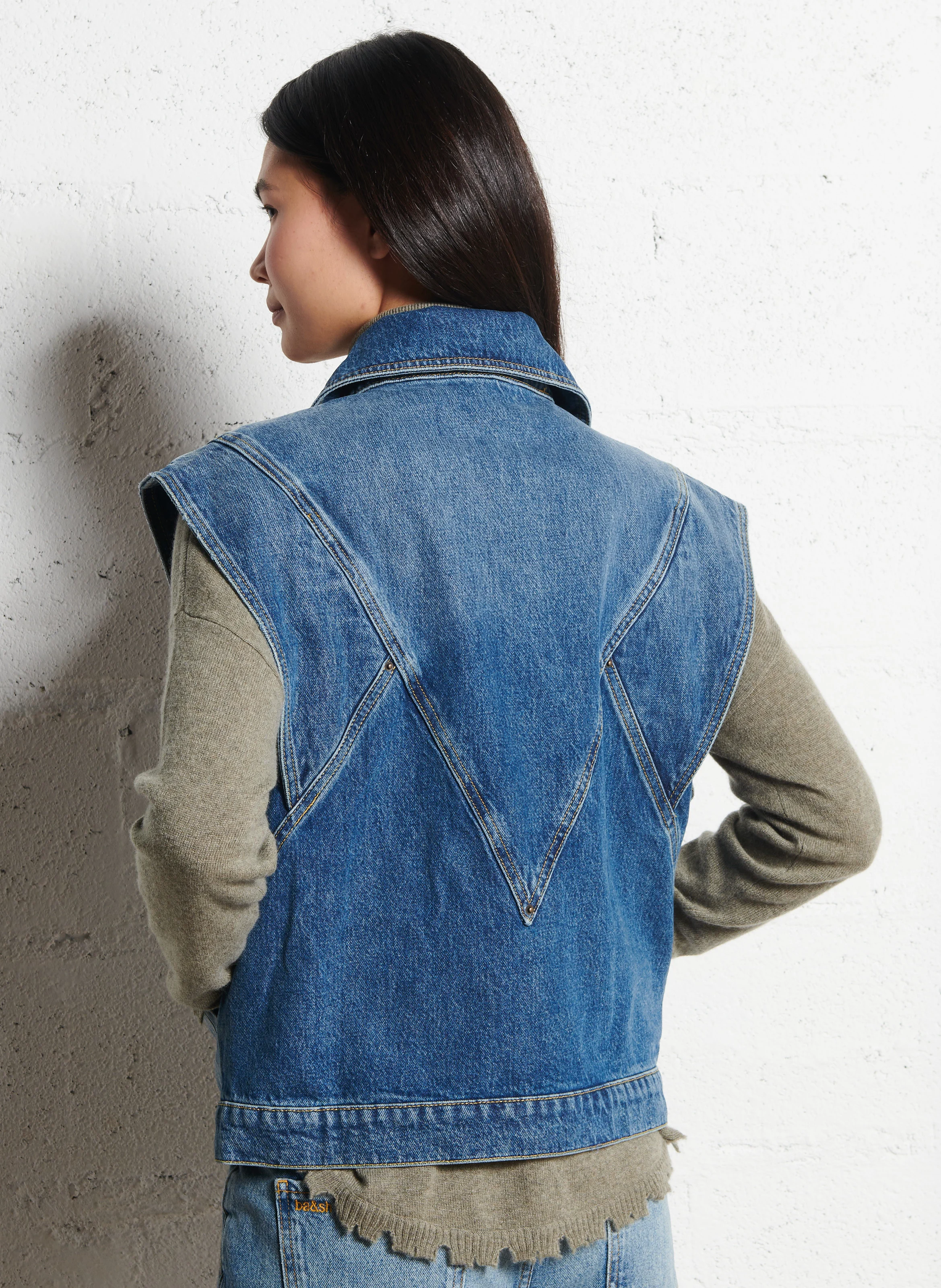 MAX - Blouson en denim coton| Bleu