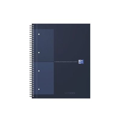 Oxford Notebook - Cahier à reliure intégrale - reliure à anneaux métalliques - A4+ - 80 feuilles / 160 pages - petits carreaux (5x5 mm) couleurs assorties
