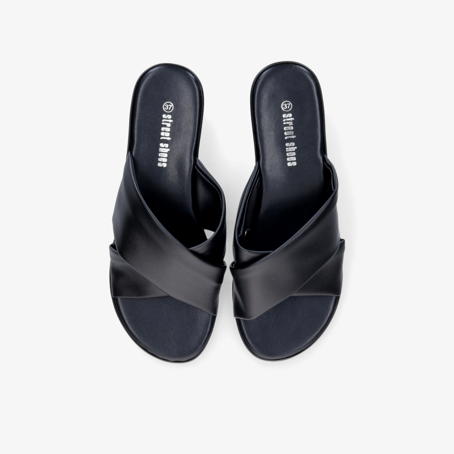 street shoes Damen Keilsandalen schwarz