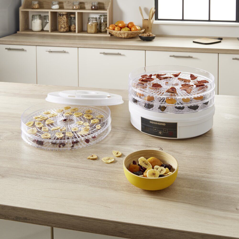 Déshydrateur alimentaire Homday 350W ABS blanc Ø30cm