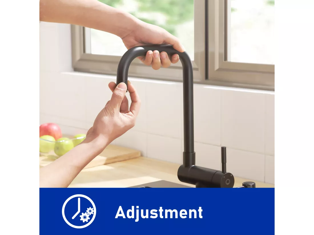 Cecipa max Mitigeur Cuisine Rabattable Noir Robinet Cuisine Pliable avec 2 Jets aux Choix Mitigeur Cuisine Sous Fenêtre avec Bec Orientable,EU Modèle