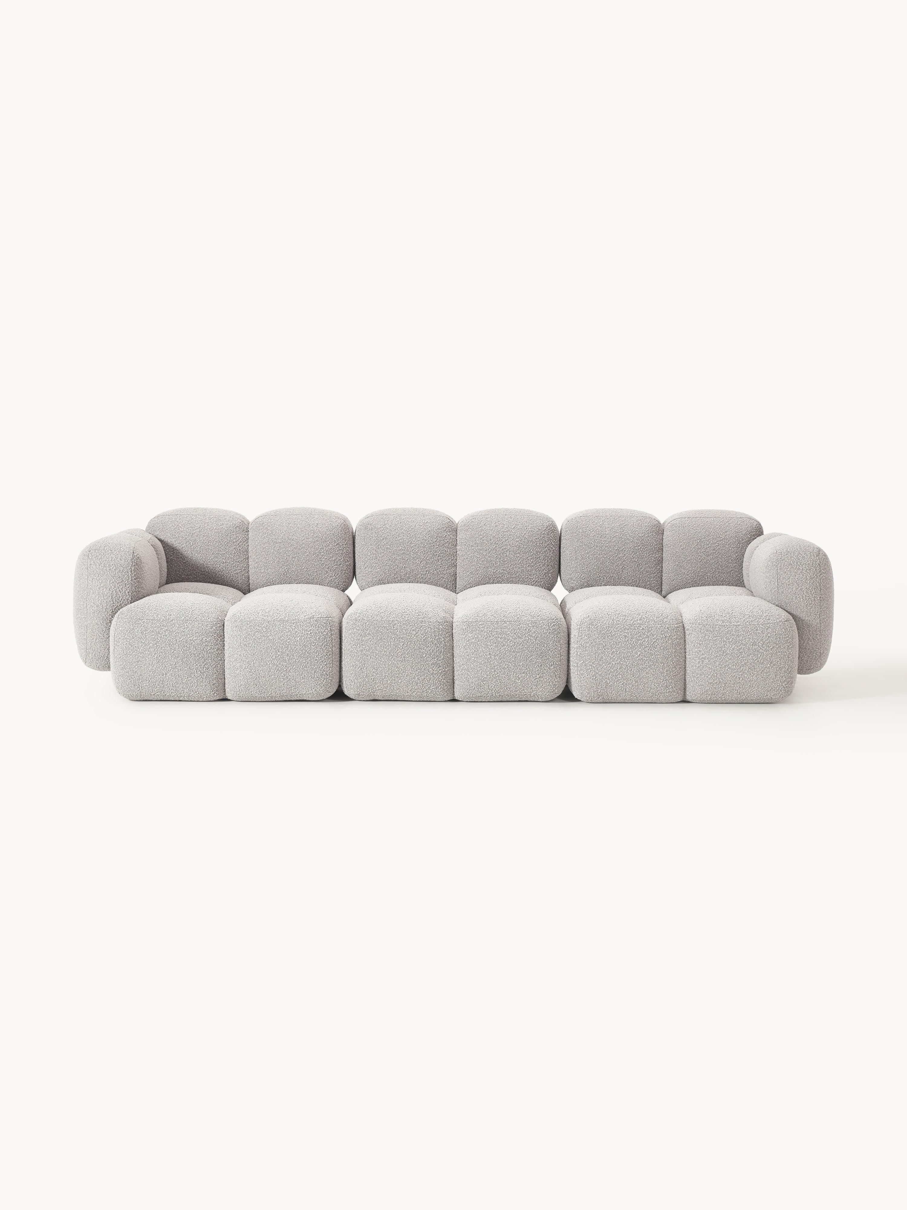 Modulaire bank Tayla (4-zits) van bouclé