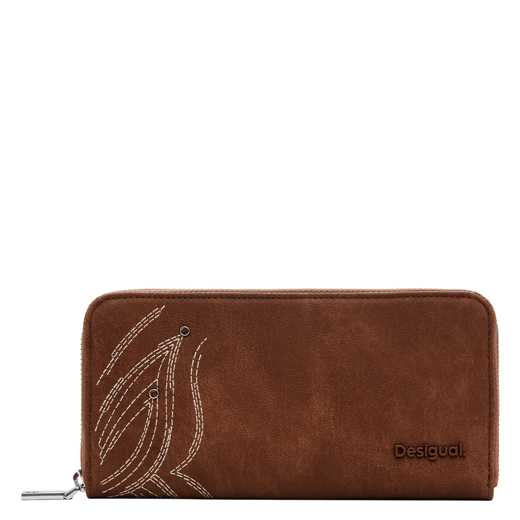 Portefeuille effet cuir | Marron