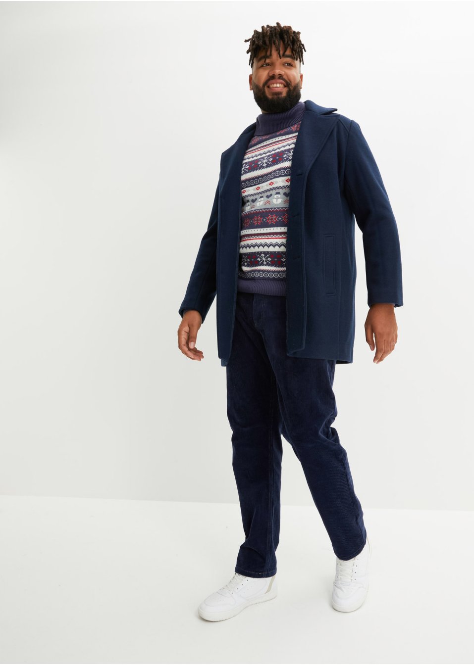 Pull à col roulé avec motif norvégien