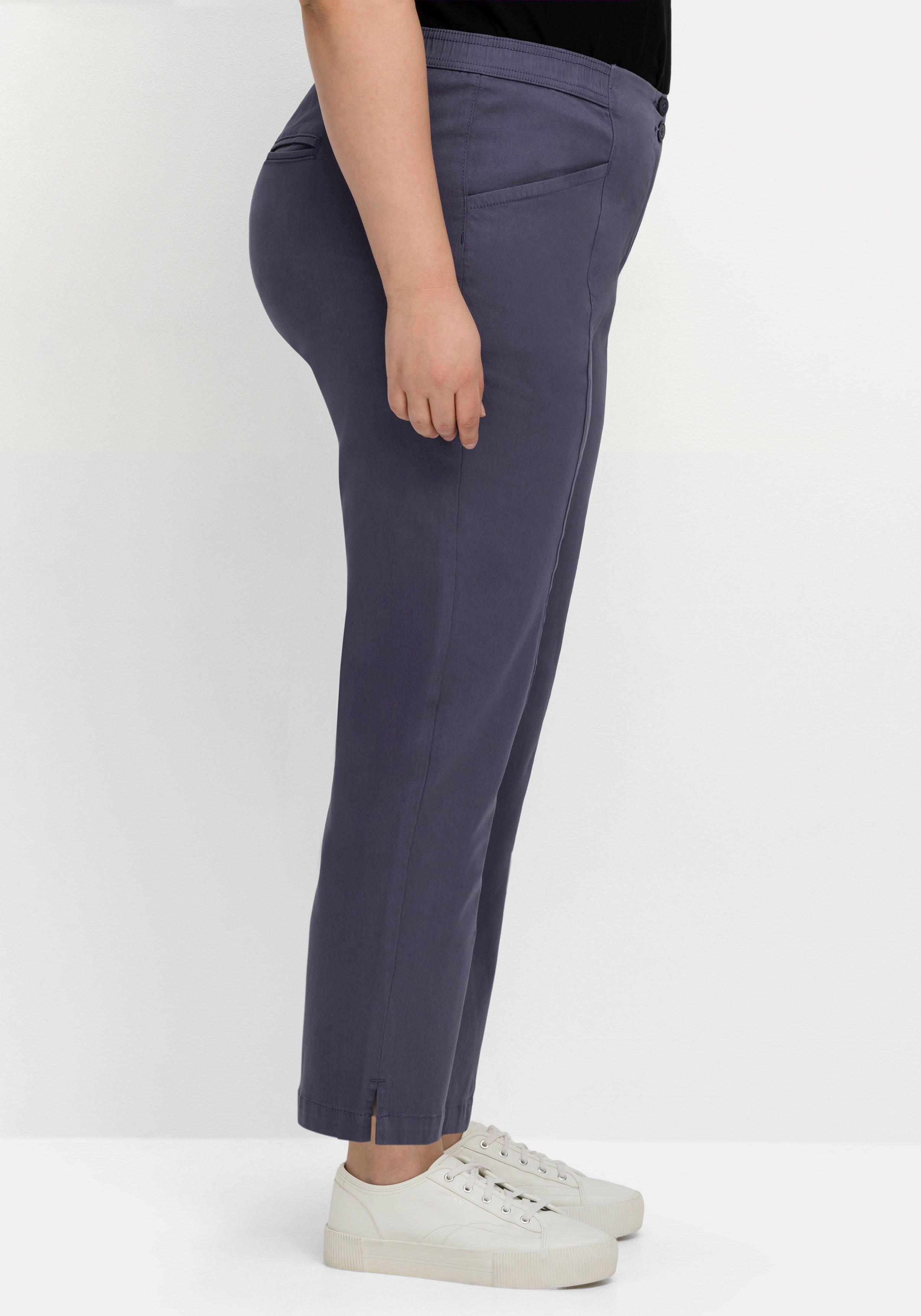 Gerade Twillhose in Curvy-Schnitt PIA, mit Biesen vorn