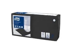 Serviet Tork Advanced 24x24 cm 2-lag Sort,12 pk x 200 stk/krt