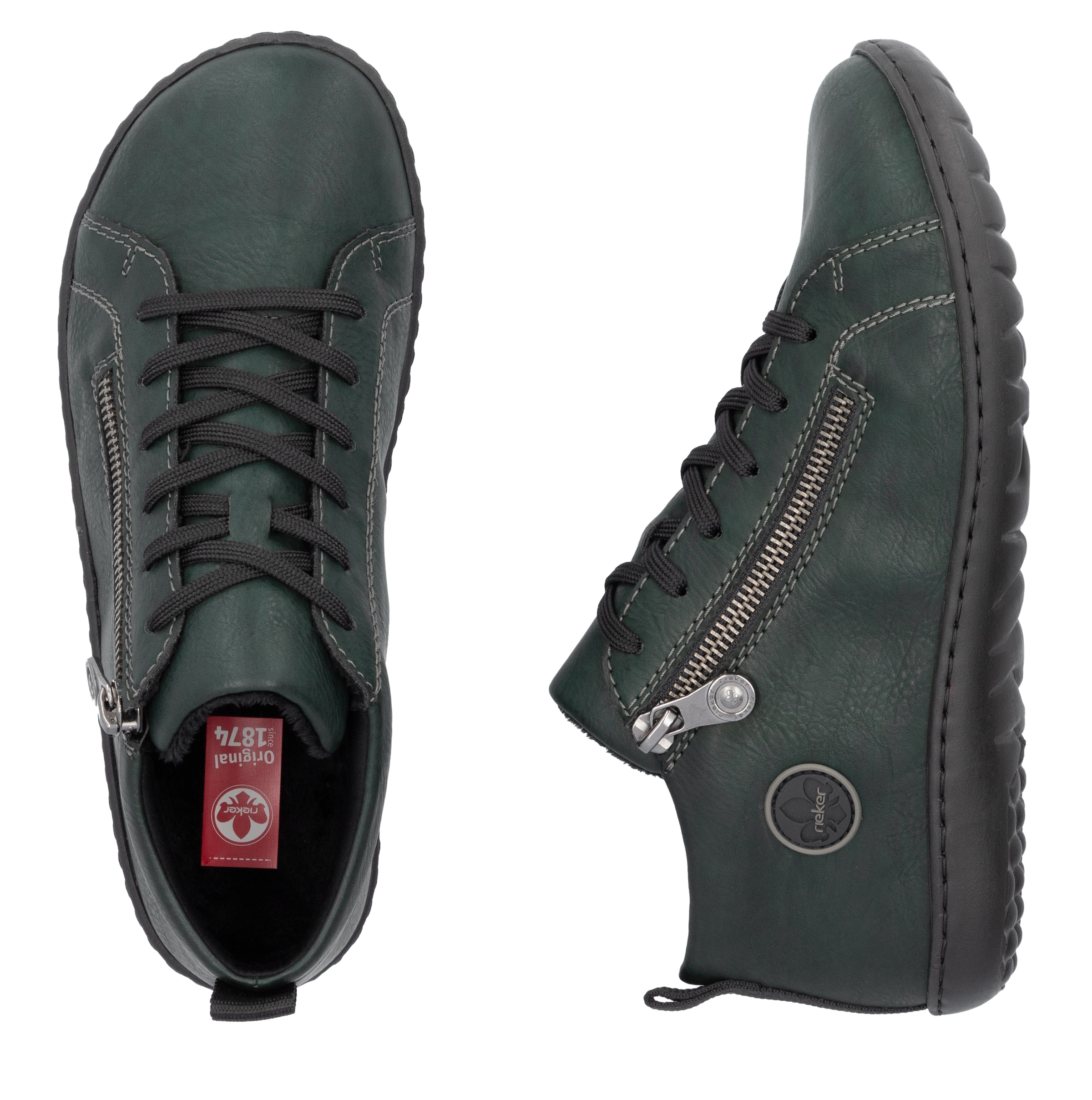 Rieker Sneaker  , Freizeitschuh, Halbschuh, Schnürschuh in bequemer Form