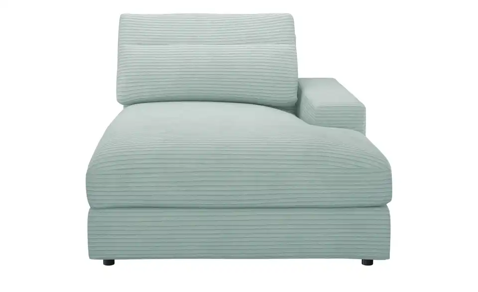 Element Branna Mintgrün Cordstoff Ottomane rechts