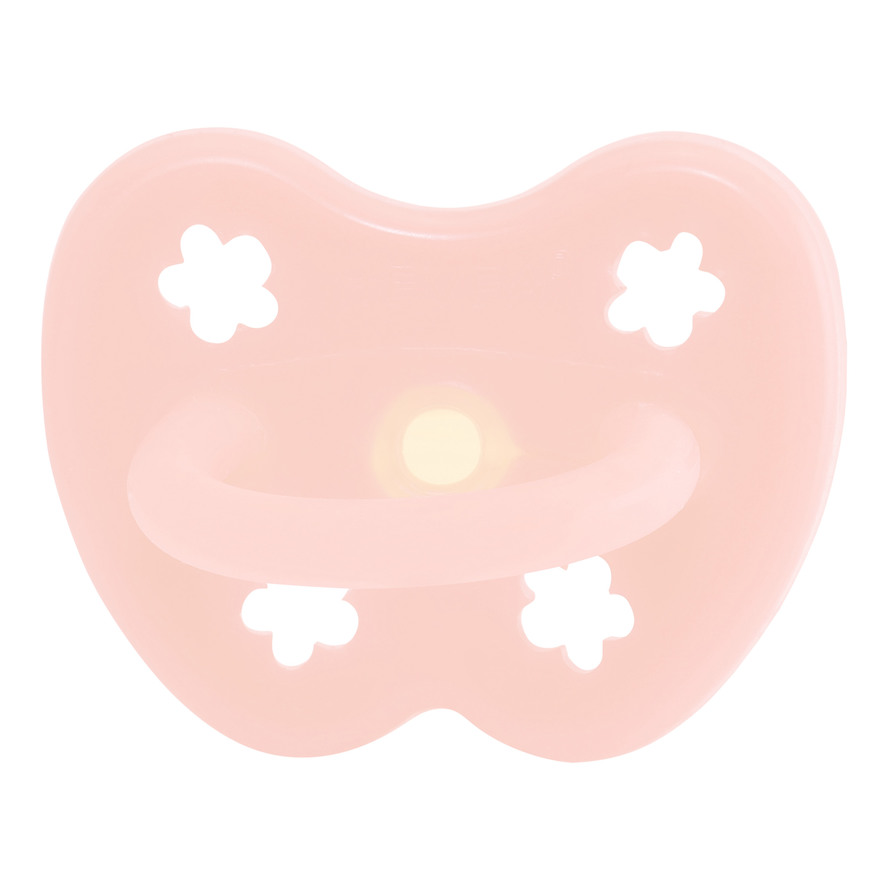 HEVEA Naturgummi Rund Sut Powder Pink 0-3 mdr.