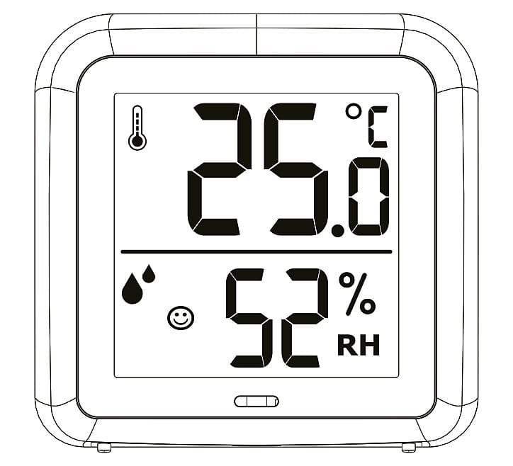 Thermomètre Hygromètre haute précision Otio gris anthracite